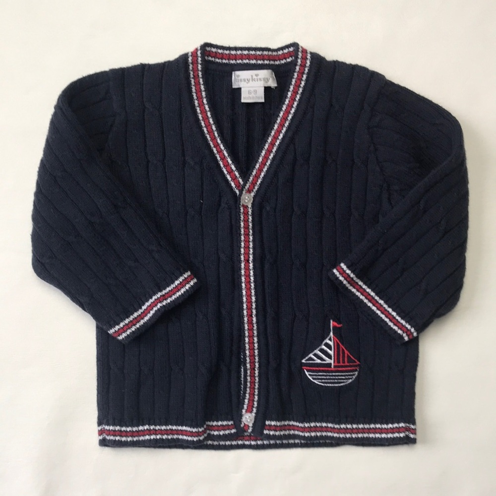 Kissy Kissy Cardigan (size 6-9m)